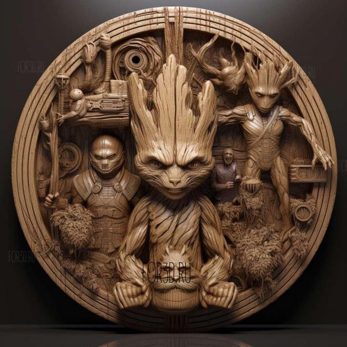 Guardians of the Galaxy Part 2 2 stl model for CNC